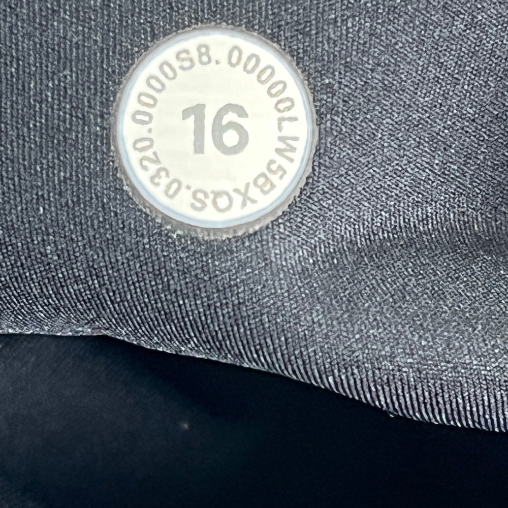 Lululemon Fast & Free Nulux High Rise 7/8 Leggings Black Pockets Womens 16 - Picture 7 of 8